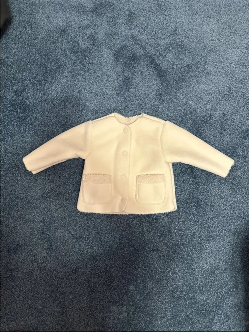 Zara Cream Faux-Shearling Trim Baby Jacket